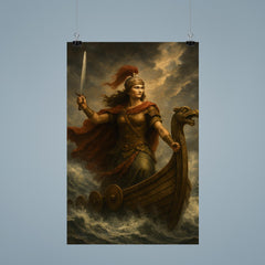 Illyrian queen Teuta on storm beaten galley poster 9