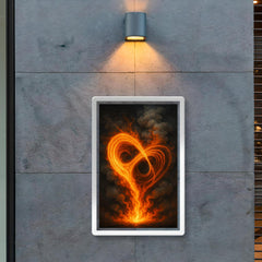 Ilya Prigogine strange attractor fire and smoke poster 2