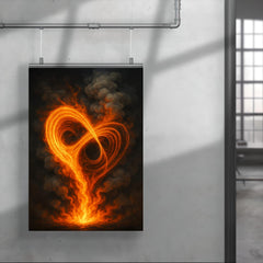 Ilya Prigogine strange attractor fire and smoke poster 4