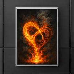 Ilya Prigogine strange attractor fire and smoke poster 5
