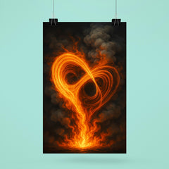 Ilya Prigogine strange attractor fire and smoke poster 6