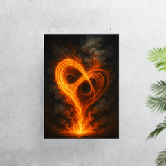 Ilya Prigogine strange attractor fire and smoke poster 7