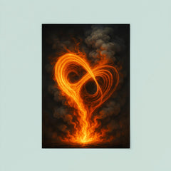 Ilya Prigogine strange attractor fire and smoke poster 8