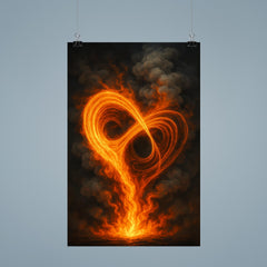 Ilya Prigogine strange attractor fire and smoke poster 9