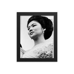 Imelda Marcos framed print on a plain backdrop in size 8"x10".