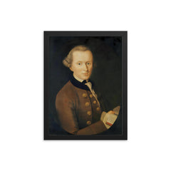 Immanuel Kant framed print on a plain backdrop in size 12"x16".