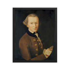 Immanuel Kant framed print on a plain backdrop in size 16"x20".