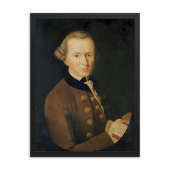 Immanuel Kant framed print on a plain backdrop in size 18"x24".