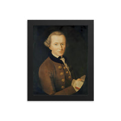 Immanuel Kant framed print on a plain backdrop in size 8"x10".