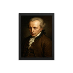 Immanuel Kant portrait framed print on a plain backdrop in size 12"x16".