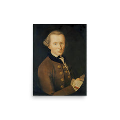 Immanuel Kant poster on a plain backdrop in size 12"x16".