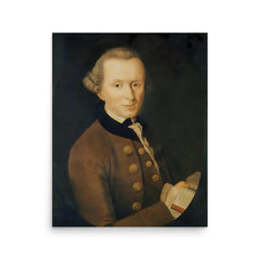 Immanuel Kant poster on a plain backdrop in size 16"x20".