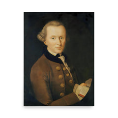 Immanuel Kant poster on a plain backdrop in size 18"x24".