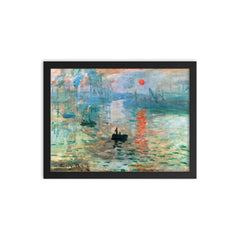 Impression by Claude Monet framed print on a plain backdrop in size 12"x16".