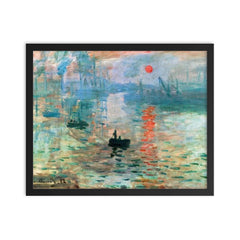 Impression by Claude Monet framed print on a plain backdrop in size 16"x20".