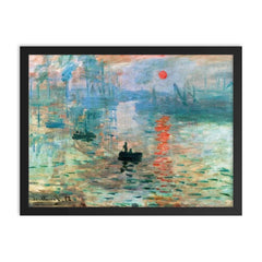 Impression by Claude Monet framed print on a plain backdrop in size 18"x24".