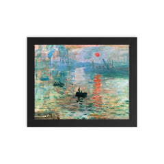 Impression by Claude Monet framed print on a plain backdrop in size 8"x10".