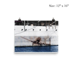 Imprint of a Mitsubishi Kamikaze Zero on H.M.S Sussex, 1945 poster 3