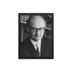 Imre Lakatos framed print on a plain backdrop in size 12"x16".