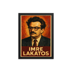 Imre Lakatos framed print on a plain backdrop in size 12"x16".