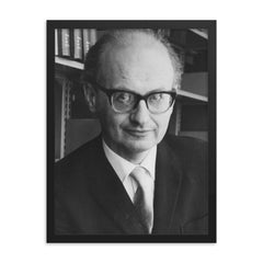 Imre Lakatos framed print on a plain backdrop in size 18"x24".