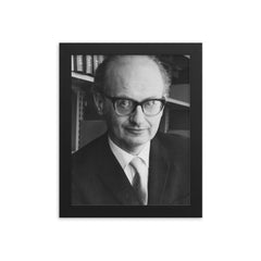 Imre Lakatos framed print on a plain backdrop in size 8"x10".