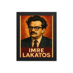 Imre Lakatos framed print on a plain backdrop in size 8"x10".