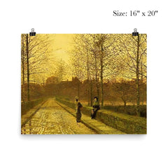 In the Golden Gloaming by John Atkinson Grimshaw, 1883 poster 2