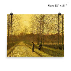 In the Golden Gloaming by John Atkinson Grimshaw, 1883 poster 5