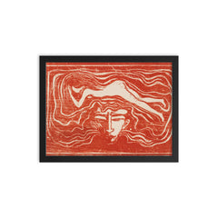 In the Man's Brain by Edvard Munch, 1897 framed print on a plain backdrop in size 12"x16".