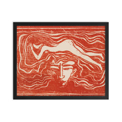 In the Man's Brain by Edvard Munch, 1897 framed print on a plain backdrop in size 16"x20".