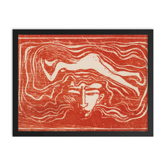 In the Man's Brain by Edvard Munch, 1897 framed print on a plain backdrop in size 18"x24".