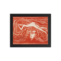 In the Man's Brain by Edvard Munch, 1897 framed print on a plain backdrop in size 8"x10".