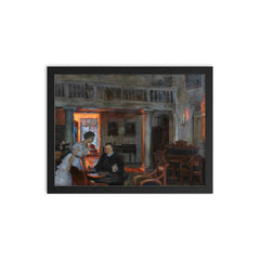 In The Twilight by Alexandr Victorovich Moravov, 1912 framed print on a plain backdrop in size 12"x16".