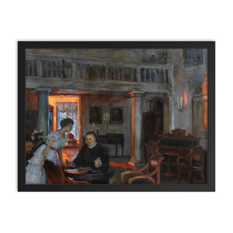 In The Twilight by Alexandr Victorovich Moravov, 1912 framed print on a plain backdrop in size 18