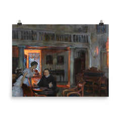 In The Twilight by Alexandr Victorovich Moravov, 1912 poster on a plain backdrop in size 8"x10".