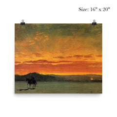Indian Rider at Sunset by Albert Bierstadt poster 2