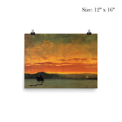 Indian Rider at Sunset by Albert Bierstadt poster 3