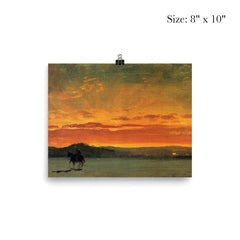 Indian Rider at Sunset by Albert Bierstadt poster 4