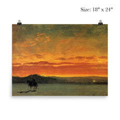 Indian Rider at Sunset by Albert Bierstadt poster 5