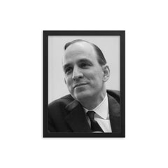 Ingmar Bergman framed print on a plain backdrop in size 12"x16".