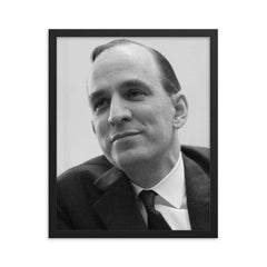 Ingmar Bergman framed print on a plain backdrop in size 16"x20".