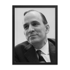Ingmar Bergman framed print on a plain backdrop in size 18"x24".