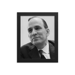 Ingmar Bergman framed print on a plain backdrop in size 8"x10".