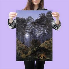 Inside the Forest in the Moonlight by Caspar David Friedrich, 1823 poster 3