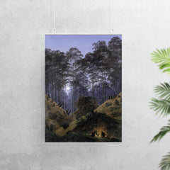 Inside the Forest in the Moonlight by Caspar David Friedrich, 1823 poster 7