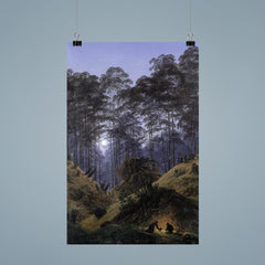 Inside the Forest in the Moonlight by Caspar David Friedrich, 1823 poster 9