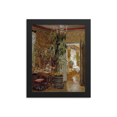 Interior from the Hallonblads' Home, Hympola Manor by Adolf von Becker framed print on a plain backdrop in size 8"x10".