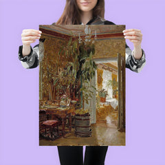Interior from the Hallonblads' Home, Hympola Manor by Adolf von Becker poster 3