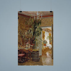 Interior from the Hallonblads' Home, Hympola Manor by Adolf von Becker poster 9